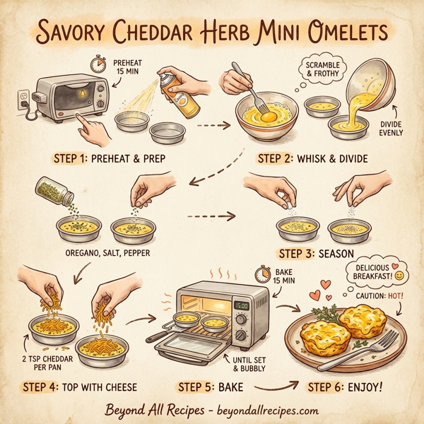 Savory Cheddar Herb Mini Omelets instructions