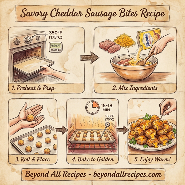 Savory Cheddar Sausage Bites instructions