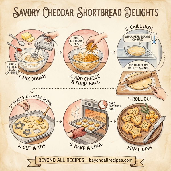 Savory Cheddar Shortbread Delights instructions