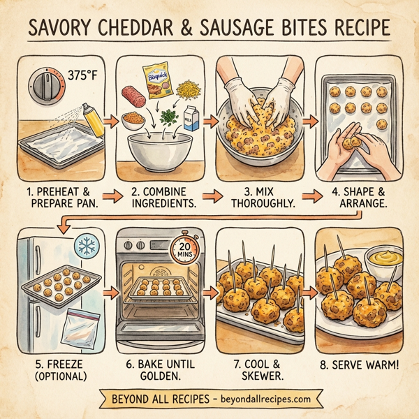 Savory Cheddar & Sausage Bites instructions