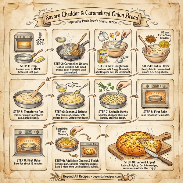 Savory Cheddar and Caramelized Onion Bread instructions