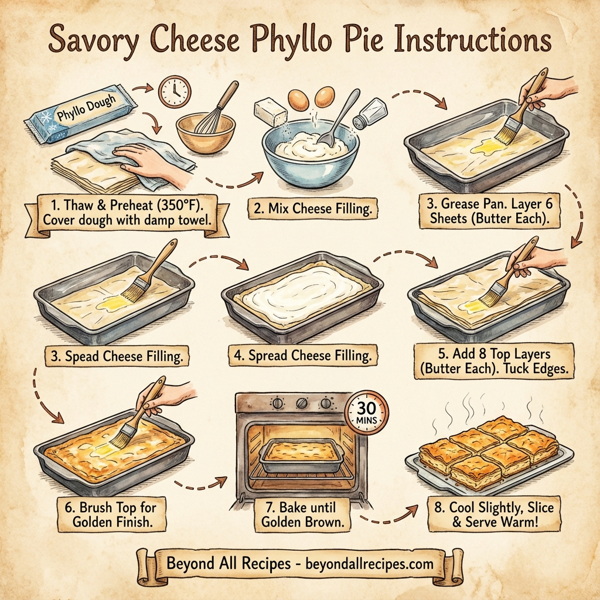 Savory Cheese Phyllo Pie instructions