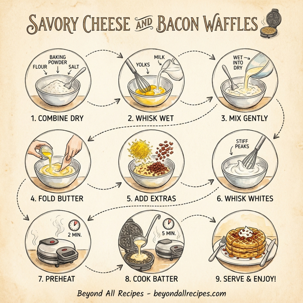 Savory Cheese and Bacon Waffles instructions