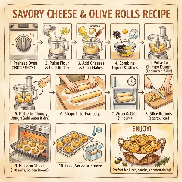 Savory Cheese and Olive Rolls instructions