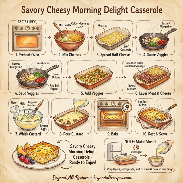 Savory Cheesy Morning Delight Casserole instructions