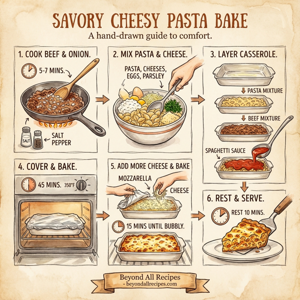 Savory Cheesy Pasta Bake instructions