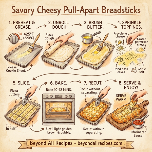 Savory Cheesy Pull-Apart Breadsticks instructions