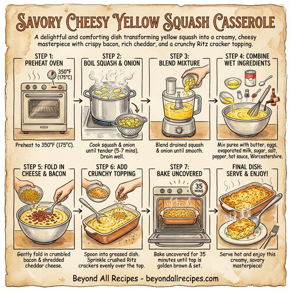 Savory Cheesy Yellow Squash Casserole instructions