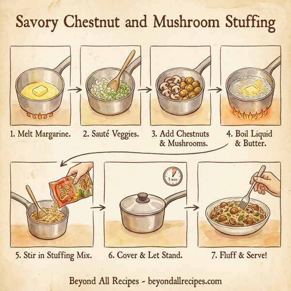 Savory Chestnut and Mushroom Stuffing instructions