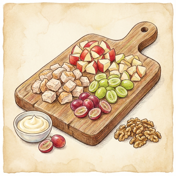 Savory Chicken Apple Grape Pita Salad instructions