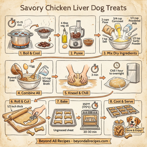 Savory Chicken Liver Dog Treats instructions