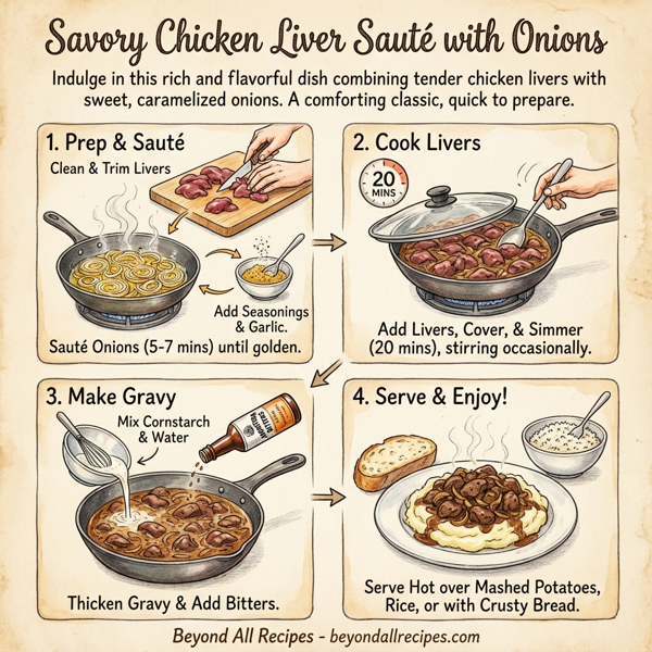 Savory Chicken Liver Sauté with Onions instructions
