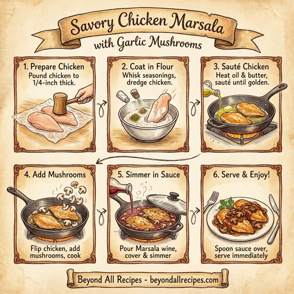 Savory Chicken Marsala with Garlic Mushrooms instructions