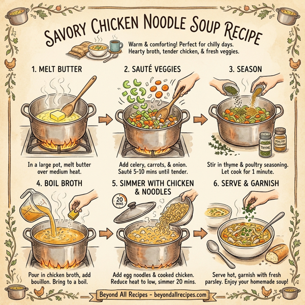 Savory Chicken Noodle Soup instructions