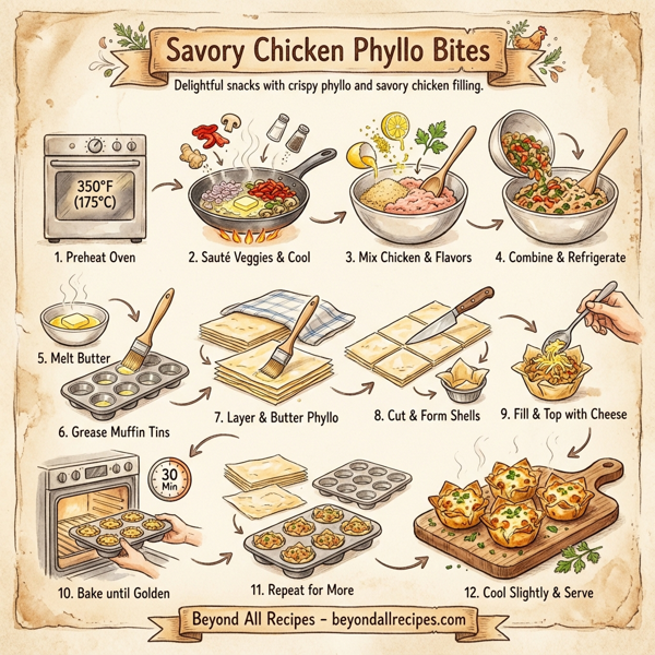 Savory Chicken Phyllo Bites instructions