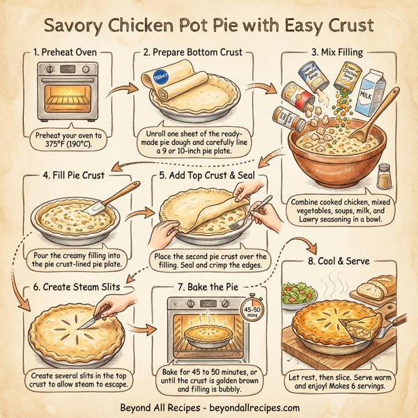Savory Chicken Pot Pie with Easy Crust instructions