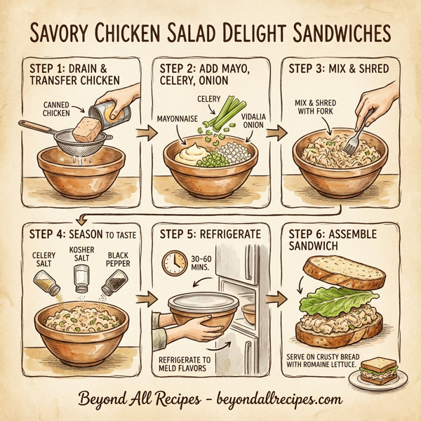 Savory Chicken Salad Delight Sandwiches instructions