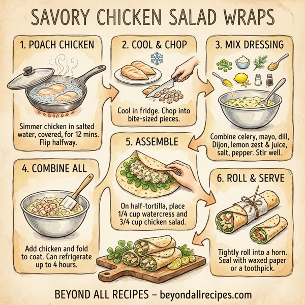 Savory Chicken Salad Wraps instructions