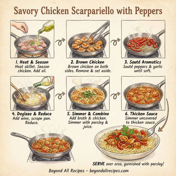 Savory Chicken Scarpariello with Peppers instructions