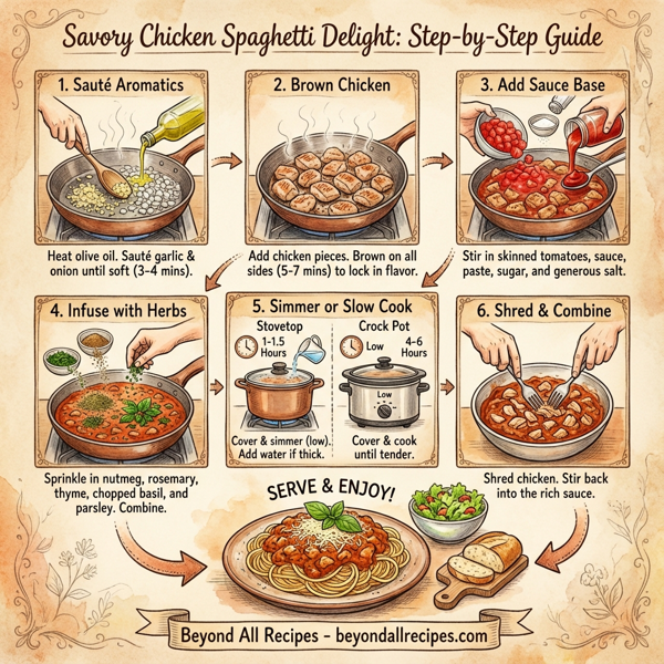 Savory Chicken Spaghetti Delight instructions