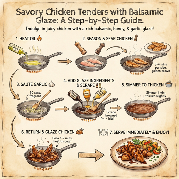 Savory Chicken Tenders with Balsamic Glaze instructions