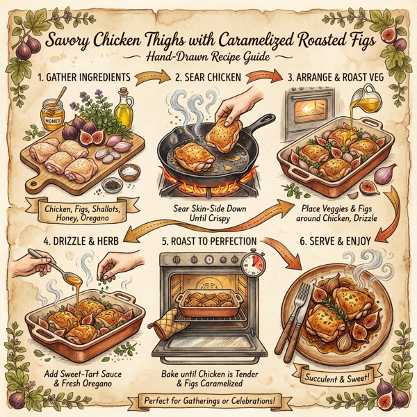 Savory Chicken Thighs with Caramelized Roasted Figs instructions
