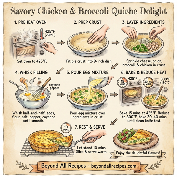 Savory Chicken & Broccoli Quiche Delight instructions