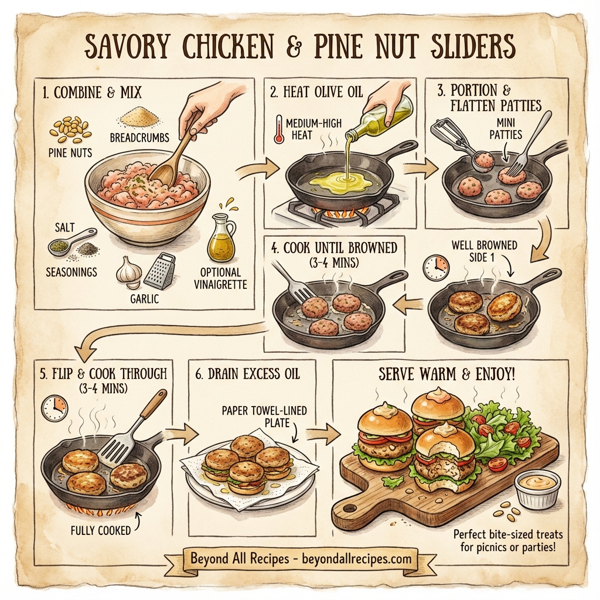 Savory Chicken & Pine Nut Sliders instructions