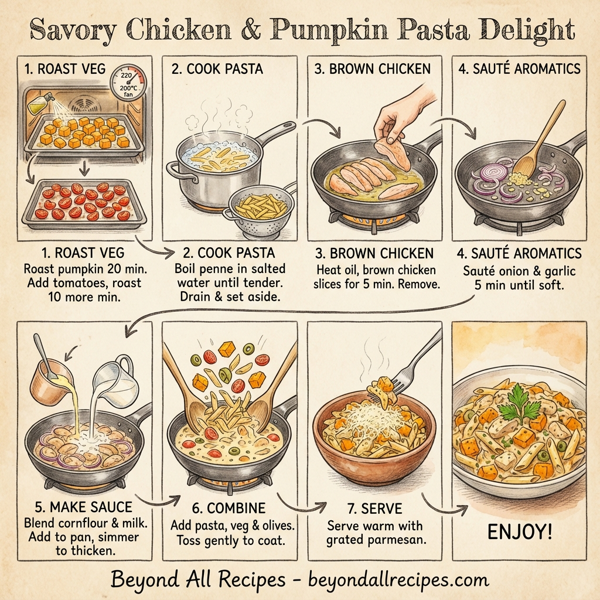 Savory Chicken & Pumpkin Pasta Delight instructions