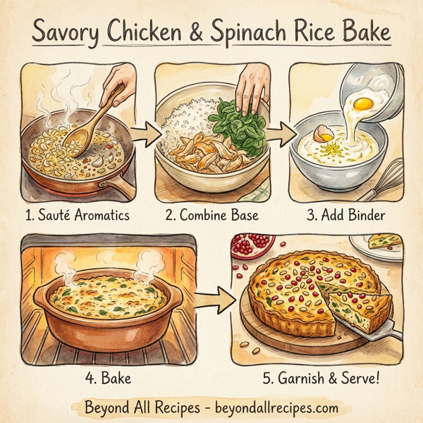 Savory Chicken & Spinach Rice Bake instructions