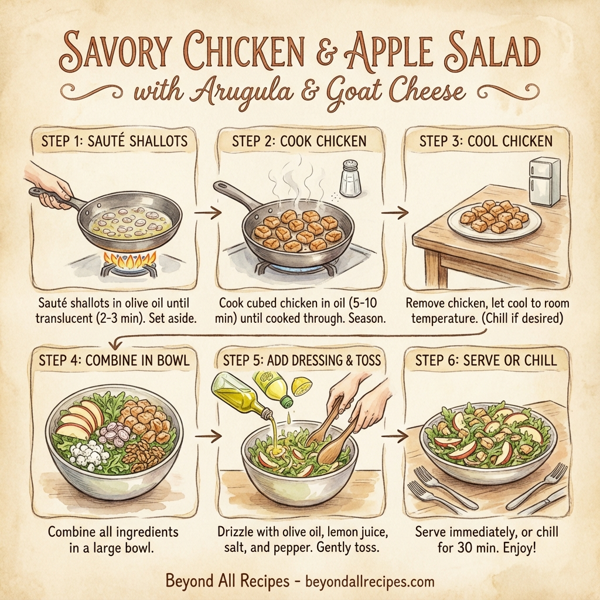 Savory Chicken and Apple Salad with Arugula and Goat Cheese instructions