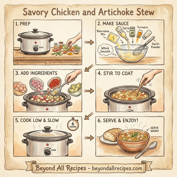 Savory Chicken and Artichoke Stew instructions