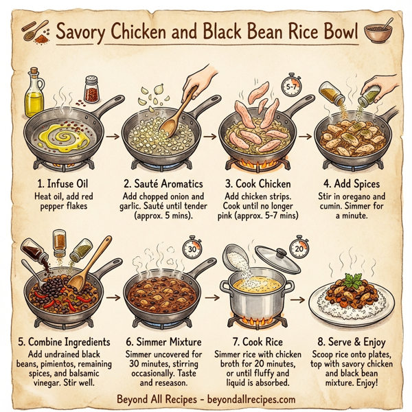 Savory Chicken and Black Bean Rice Bowl instructions