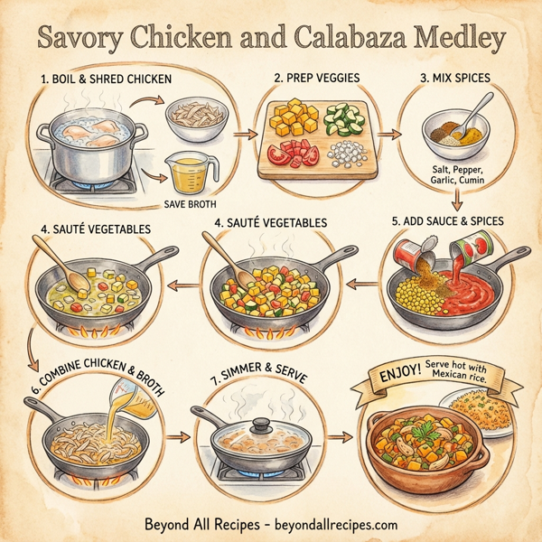 Savory Chicken and Calabaza Medley instructions