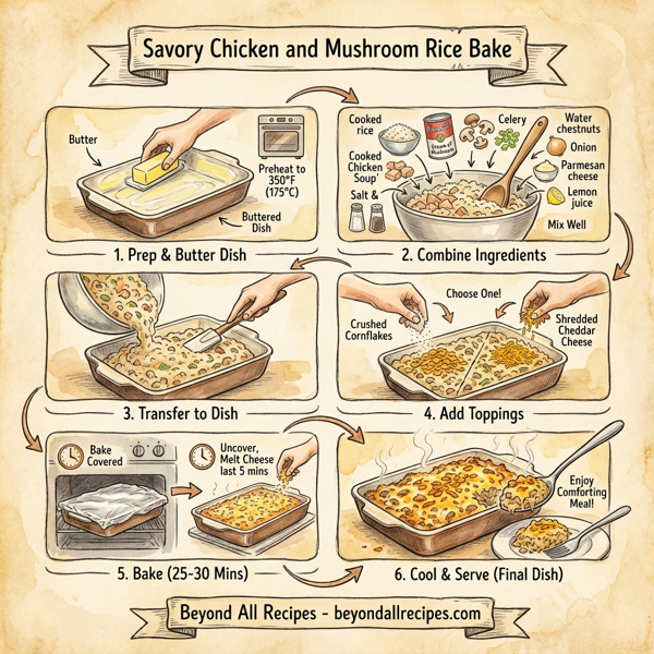 Savory Chicken and Mushroom Rice Bake instructions
