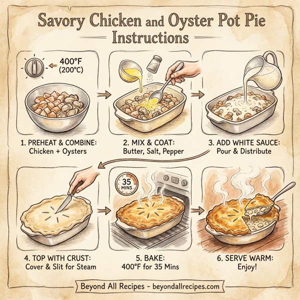 Savory Chicken and Oyster Pot Pie instructions