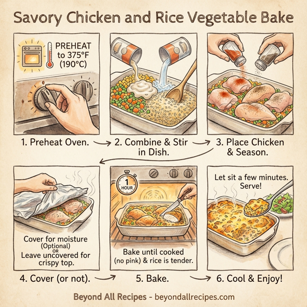 Savory Chicken and Rice Vegetable Bake instructions
