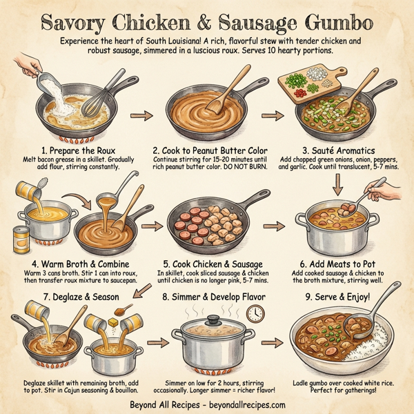 Savory Chicken and Sausage Gumbo instructions