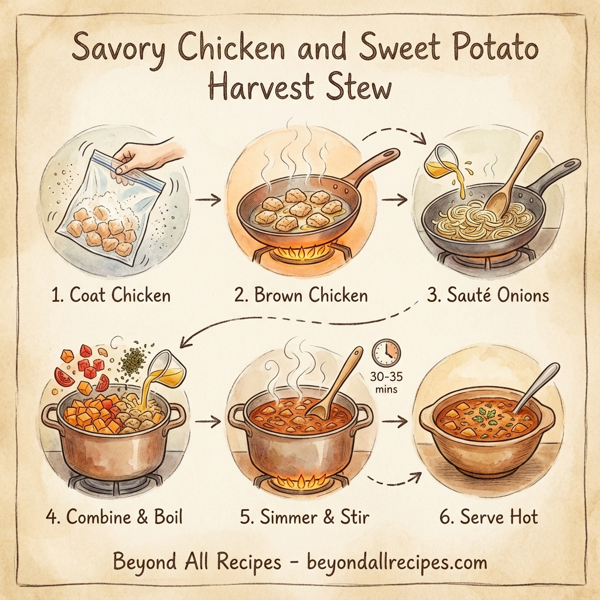 Savory Chicken and Sweet Potato Harvest Stew instructions