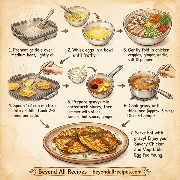 Savory Chicken and Vegetable Egg Foo Young instructions