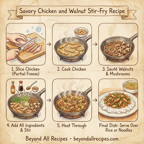 Savory Chicken and Walnut Stir-Fry instructions