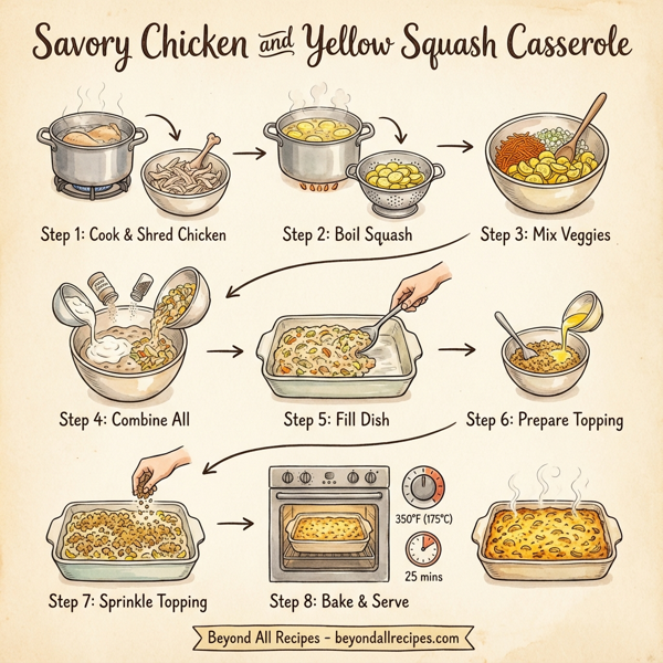 Savory Chicken and Yellow Squash Casserole instructions