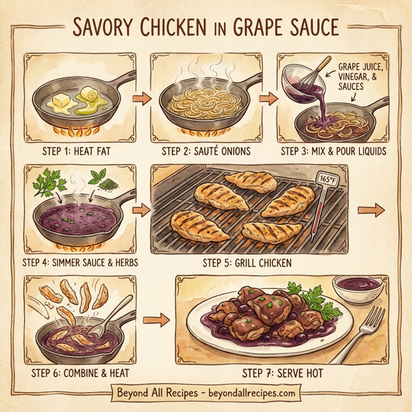 Savory Chicken in Grape Sauce instructions