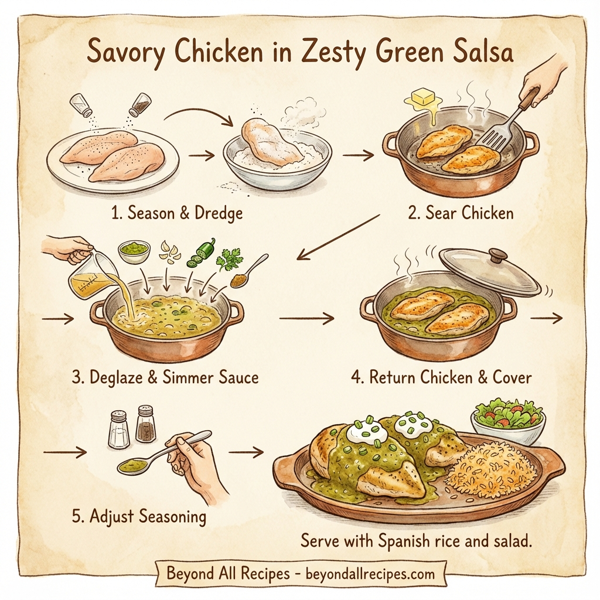 Savory Chicken in Zesty Green Salsa instructions