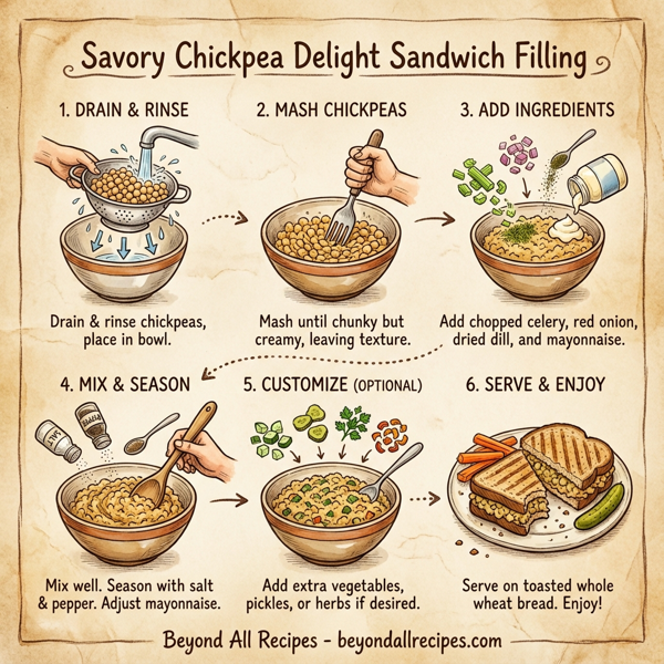Savory Chickpea Delight Sandwich Filling instructions