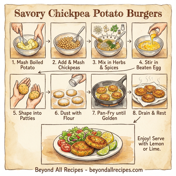 Savory Chickpea Potato Burgers instructions