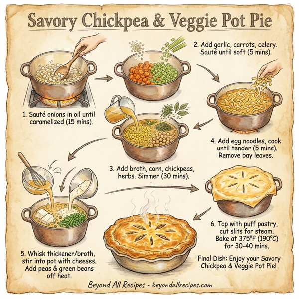 Savory Chickpea and Veggie Pot Pie instructions