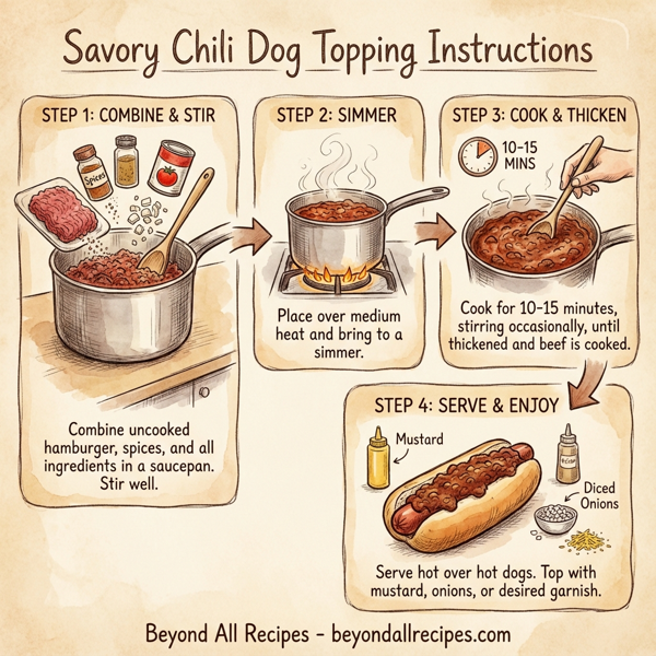 Savory Chili Dog Topping instructions