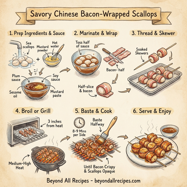 Savory Chinese Bacon-Wrapped Scallops instructions
