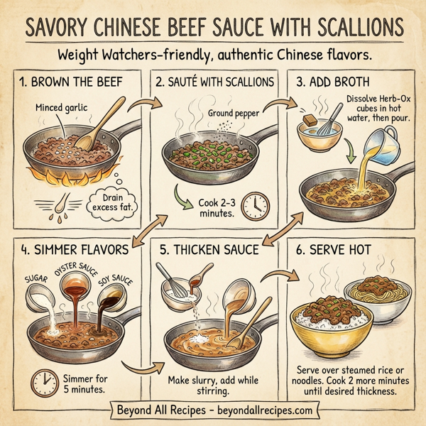 Savory Chinese Beef Sauce with Scallions instructions